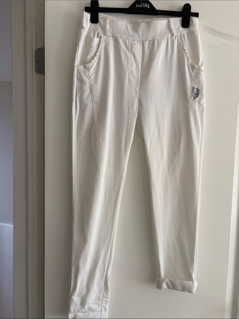 Bella Amore White Pants with Front and back Pockets
